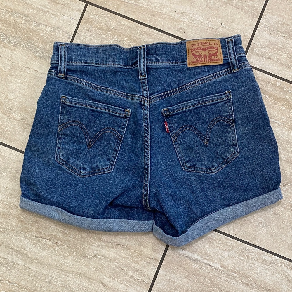 Levi's Dark Blue Jean Shorts